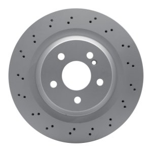 Mercedes-Benz CLS63 AMG Brake Rotor (1) - Rear - R1 Concepts - GEOSPEC Coated Rotor - Drilled - `03-`11